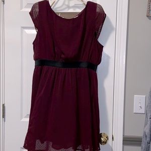 Burgundy dress